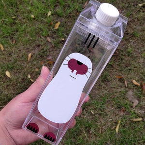 My 500ml BPA FREE Sport Plastic Kitchen Milk Water Bottle Cute Cartoon Creative Sport Outdoor Animal Cow Milk Bottles Drinkware