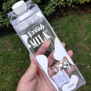 My 500ml BPA FREE Sport Plastic Kitchen Milk Water Bottle Cute Cartoon Creative Sport Outdoor Animal Cow Milk Bottles Drinkware