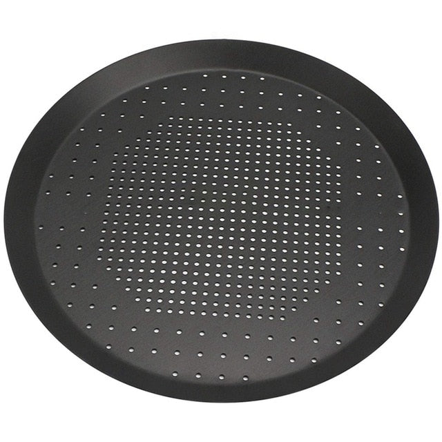Pizza Baking Pan Nonstick Pizza Pan With Holes Steel Round Crispy Crust Pizza Oven Tray Perforated Bakeware Tool Kitchen Cook