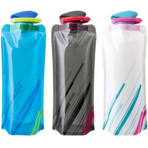 Portable Water Bottles Outdoor Sports Foldable Travel Drinkware Bag Seal Cover Non-Leak Drinking Supplies Kitchen Dining Bar