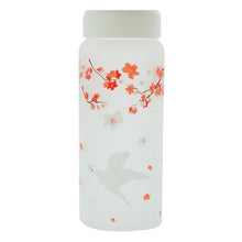 Load image into Gallery viewer, Sakura Swallow Frost Glass Water Bottle with Sleeve 430ml Elk Bottles Creative Camping Sport Bottle Tour Drinkware Dropshipping
