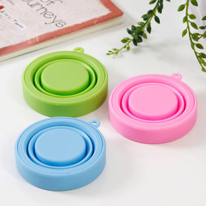 Protable Folding Gargle Cup Solid Color Water Silicone Cups For Outdoor Travel Drinkware Tools LAD-sale