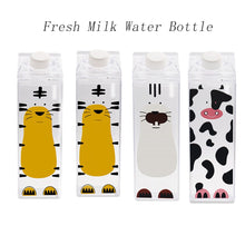 Load image into Gallery viewer, My 500ml BPA FREE Sport Plastic Kitchen Milk Water Bottle Cute Cartoon Creative Sport Outdoor Animal Cow Milk Bottles Drinkware
