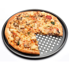 Load image into Gallery viewer, Carbon Steel Nonstick Pizza Baking Pan Tray 32cm Pizza Plate Dishes Holder Bakeware Home Kitchen Baking Tools Accessories
